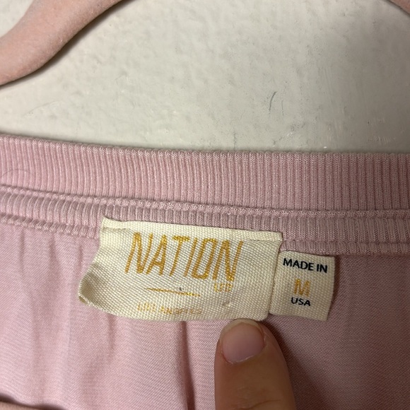 Nation LTD June V-Neck T-Shirt in color whisper (blush) size Medium - Picture 7 of 13